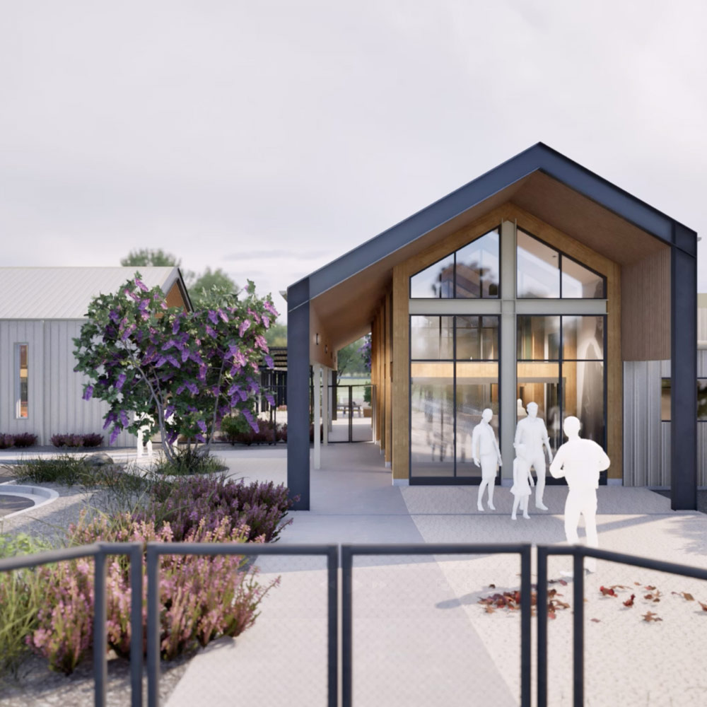 Rendered Scene Of School Building