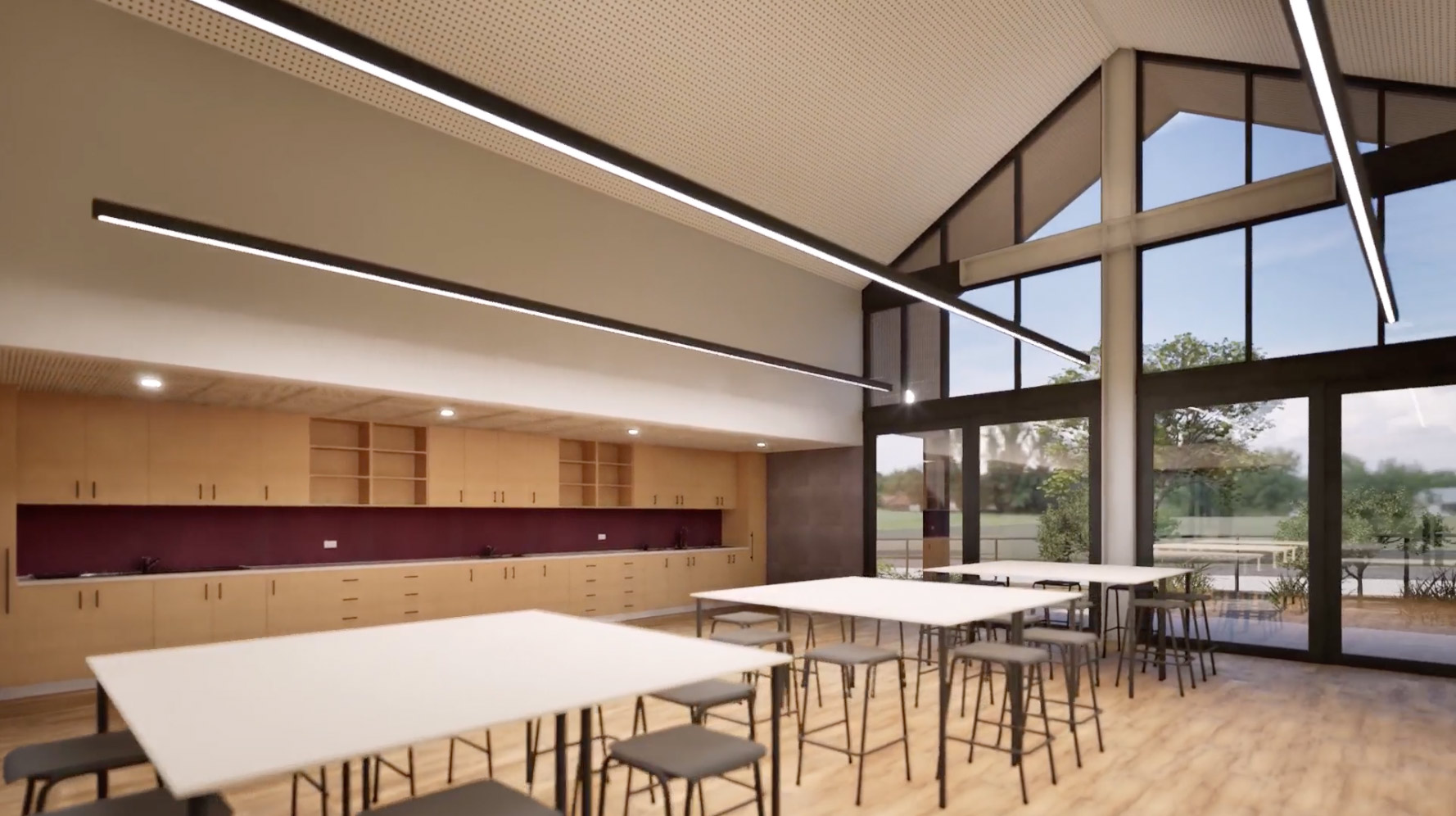 Rendered Scene Of School Building