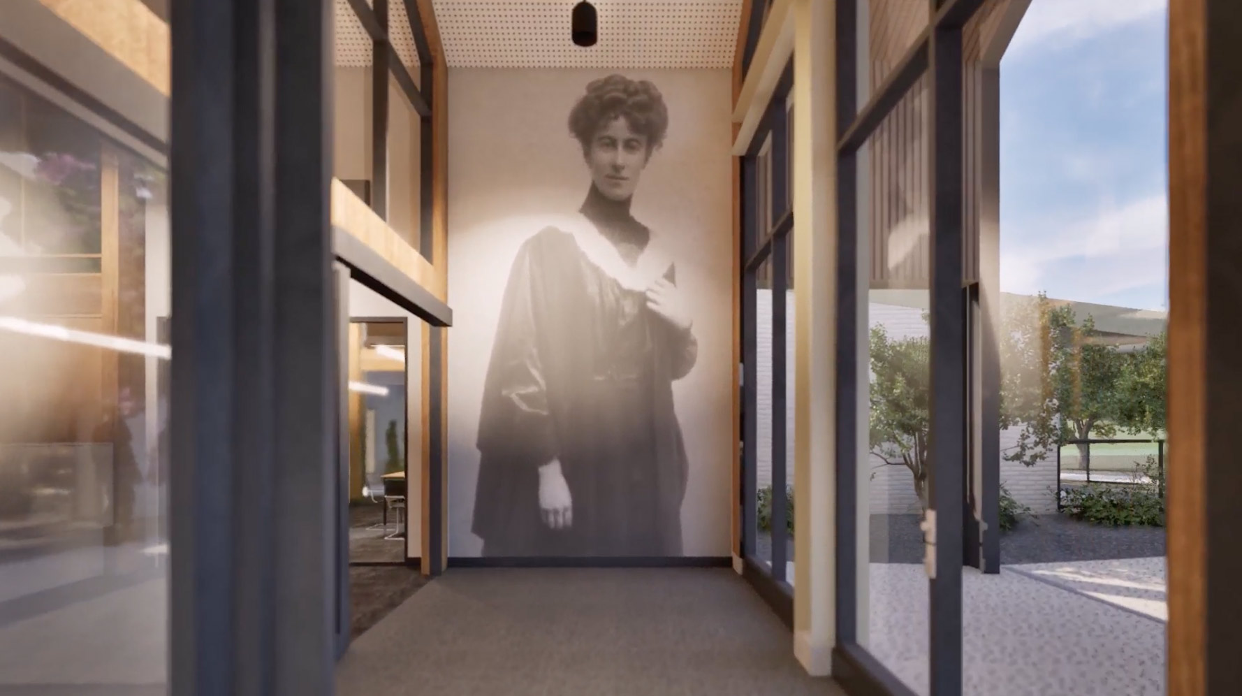 Rendered Scene Of School Building